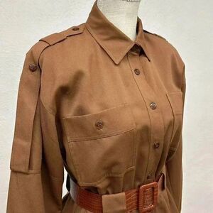 Kasper Vintage Belted Long Sleeve Shirt Women’s Sz 8/9